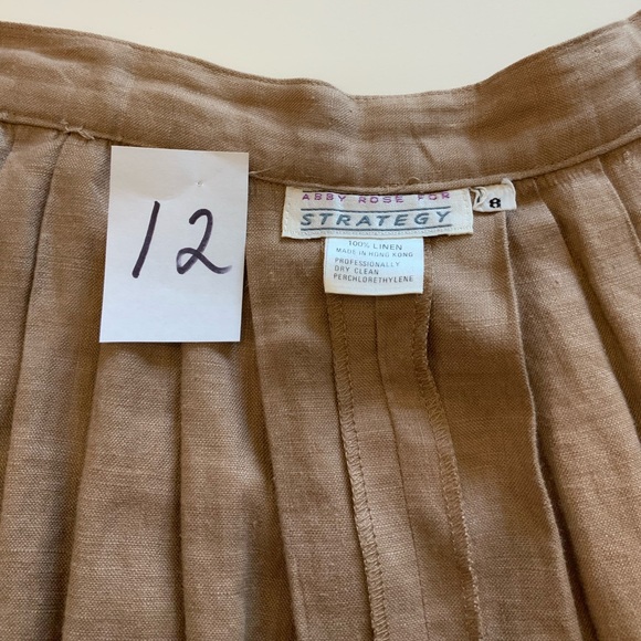 Abby Rose for Strategy - taupe linen wrap skirt - Picture 4 of 5